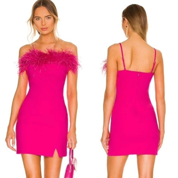 LIKELY Katie Mini Dress in Fuchsia Pink - Picture 1 of 14